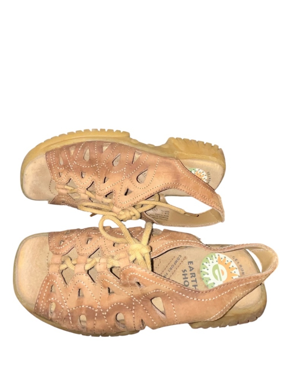 Earth Footwear Women’s Leather Strappy Chunky Walking Sandals Sz-7.5